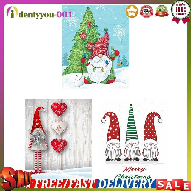 Gnome Regalo Pintura al Óleo Por Números Kits Lona Dibujo Hágalo usted mismo Colorear Regalos de Navidad
