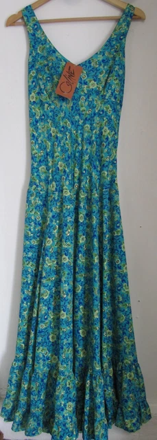 Robe COLINÉ Mi-longue XL - Vert émeraude, Bohème, été, Grande Taille - Neuve Avec étiquettes