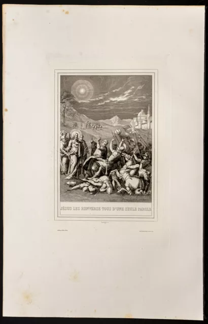 1853 - Procès de Jésus - Passion - Vie de Jésus Christ - Gravure