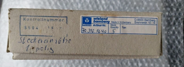 1St. WIELAND - 70.310.1640 - Steckereinsatz - 16-polig - neu