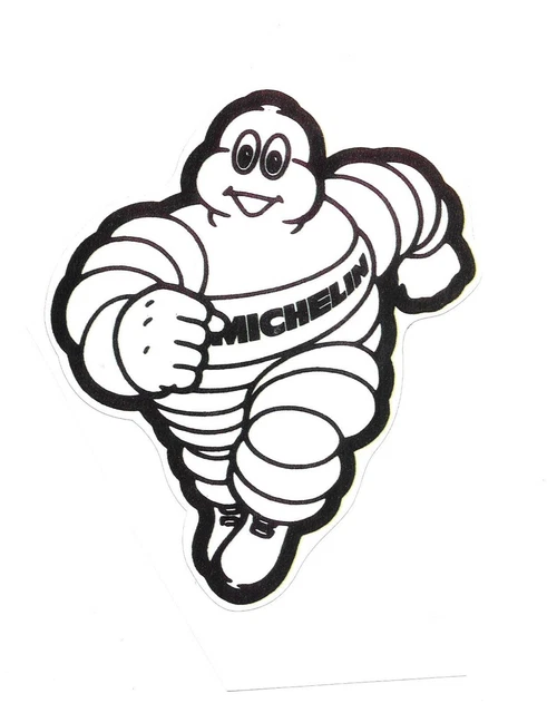 Rare / Autocollant - Michelin : Bibendum Pneu Tyre Bib Logo / Stickers
