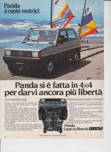 advertising Pubblicità FIAT PANDA 4 X 4 1983-AUTOITALIANE EPOCA FUORISTRADA