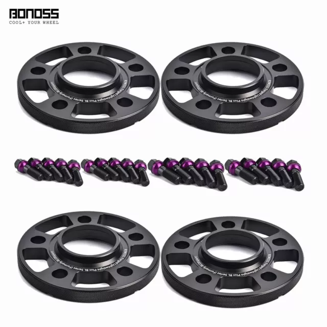 4Pc 10mm+15mm Wheel Spacers 5x112 for Volkswagen VW Golf Gti R MK5 MK6 MK7 MK8