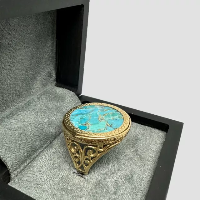 9ct Turquoise Sovereign Ring