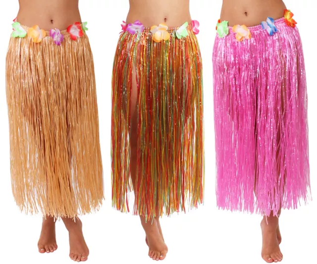 Hawaiian Hula Skirt Luau Ladies Mens Grass Fancy Dress Costume Accessory Adults