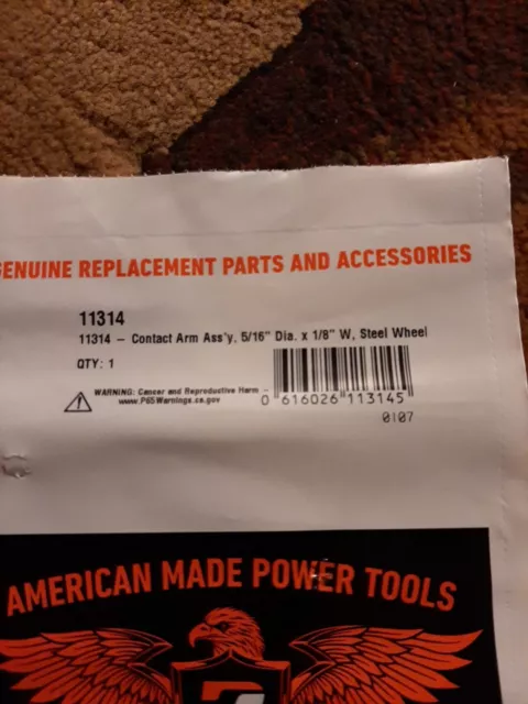 Dynabrade 11314 Contact Arm Assembly 5/16"x1/8" Steel Wheel 2