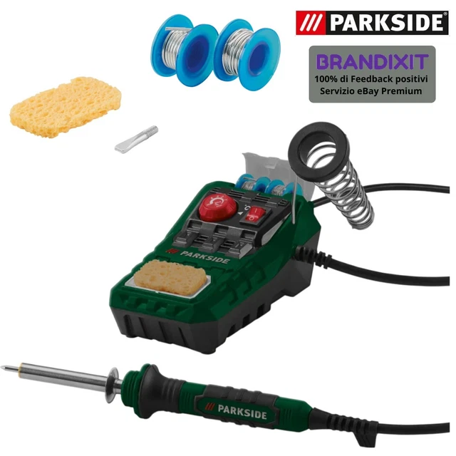 Stazione Saldatura Parkside Regolabile 100-500°C - 48W Con Saldatore, Punte E Stagno - Foto 3