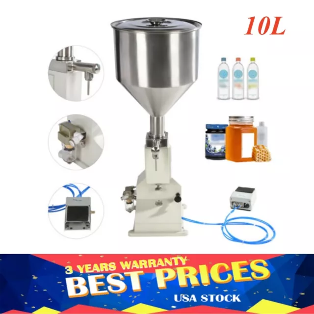 5-50ml Pneumatic Bottle Filling Machine Shampoo Cosmetic Paste Liquid Oil Filler