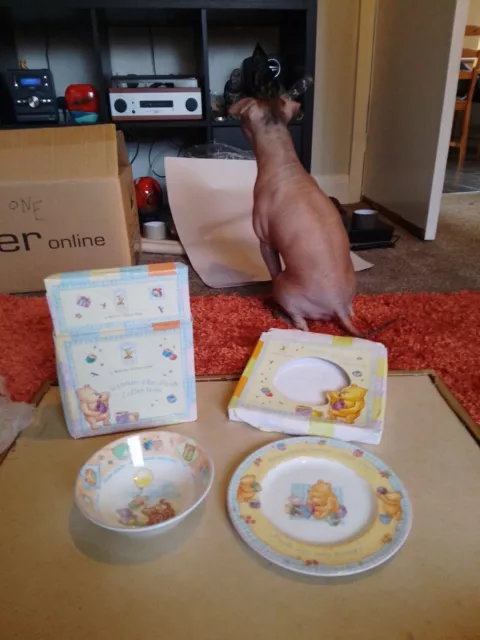 Royal Doulton Winnie The Pooh Collection Tigger Bowl And Pooh And Piglet Plate