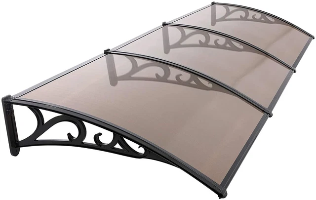 Tetto per porta PC tetto per porta di casa copertura tetto anteriore tetto per porta trasparente 270 x 98,5 cm