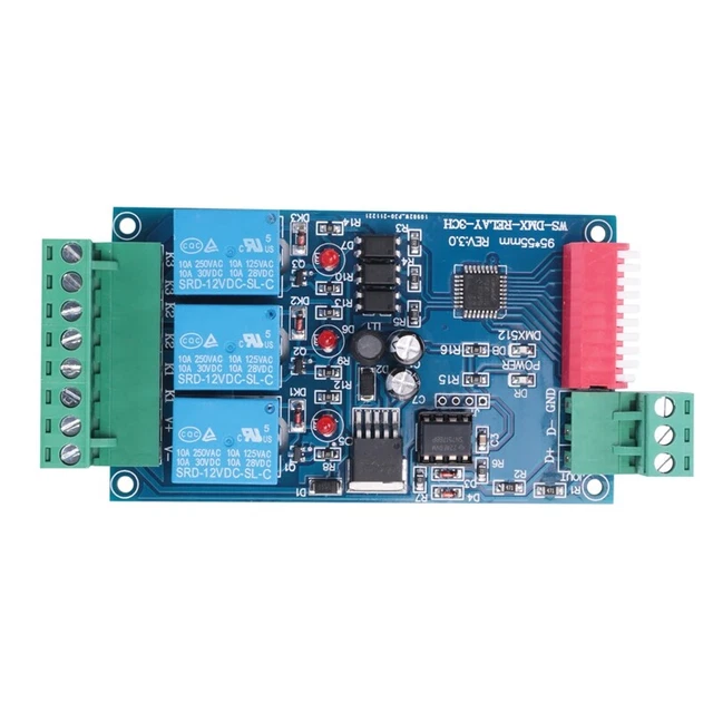 3 Channel 5A DMX512 Controlled Relay Switch Kit DIY Converter DMX Dimmer4862