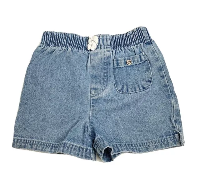 Wonderkids Denim Shorts Girl 5T XS Blue Elastic Waist Toddler
