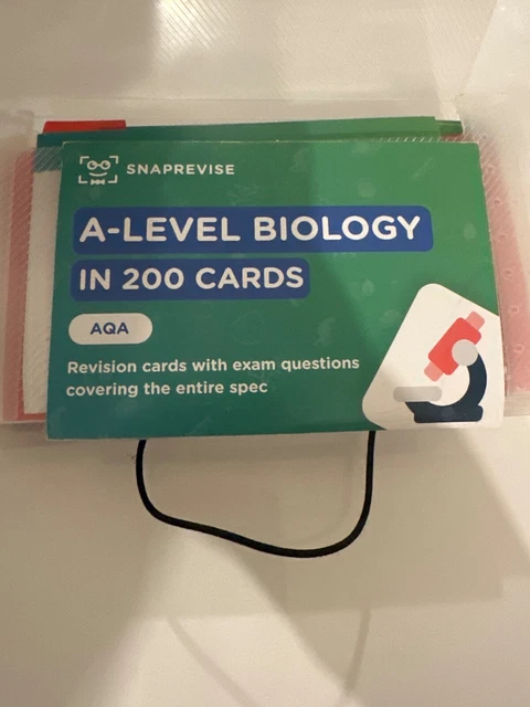 SNAPREVISE AQA A level Biology in 200 flashcards in a flashcard holder ...