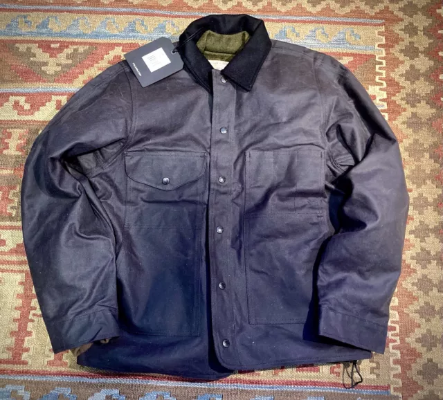 NWT FILSON TIN Cloth Unlined Jacket Cinder With Used Wool Liner Green ...