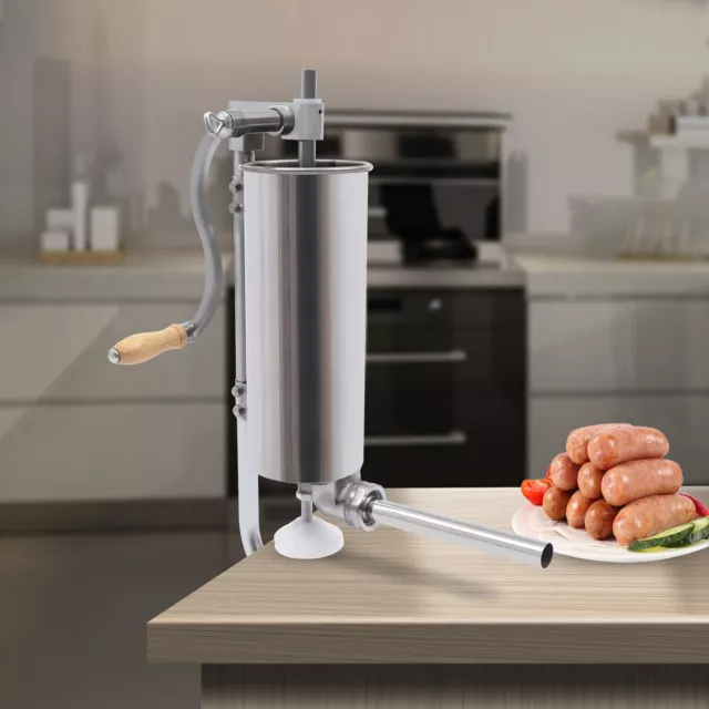 Large Capacity Manual Sausage Stuffer Stainless Steel Vertical Sausage Maker
