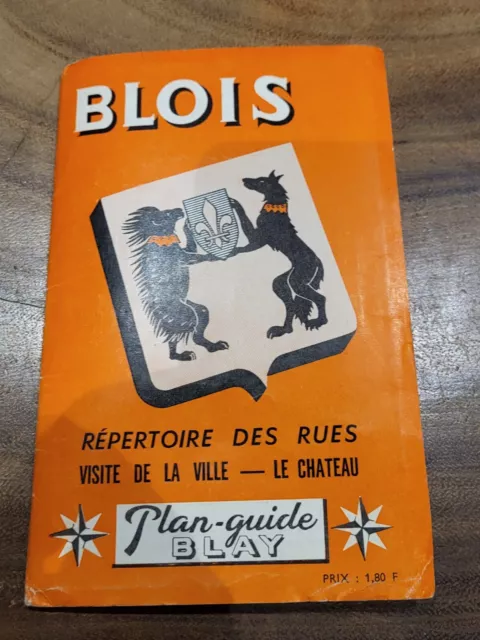 Plan Guide BLAY ville De Blois 1959 Tbe
