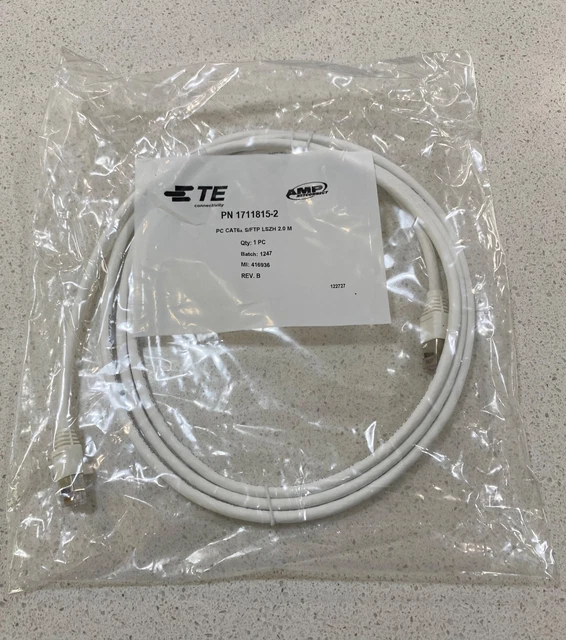 AMP Netconnect White Cat 6A S/Ftp Lszh Ethernet Network Cable 2M XXXX