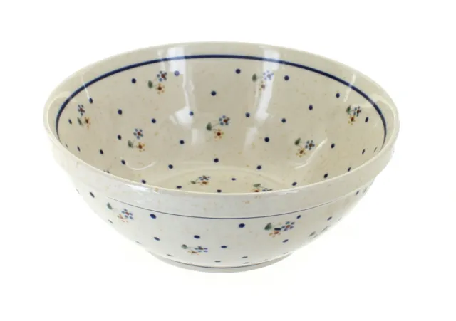 Blue Rose Polish Pottery Country Meadow Medium Serving Bowl