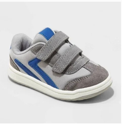 Cat & Jack Toddler Boy's Size 6 Gray & Blue Hoop & Loop Strap Nevada Sneaker Cat & Jack Toddler Boy's Size 6 Gray & Blue Hoop & Loop Strap Nevada Sneaker