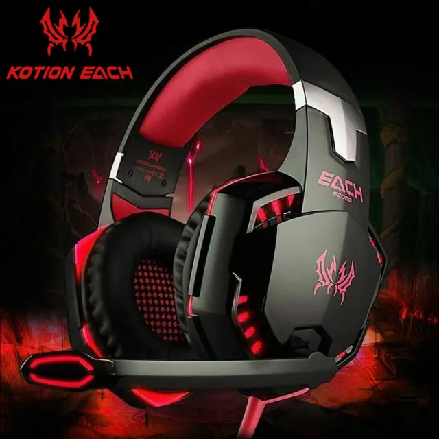 Gaming Headset Kopfhörer 3,5mm Mikrofon Stereo für PS4 Xbox One Switch PC Laptop