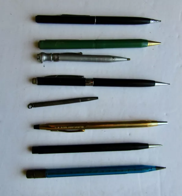 Lot 8 Vintage Mechanical Pencils Shaeffer's Arnold Scripto Sterling Merit Cross