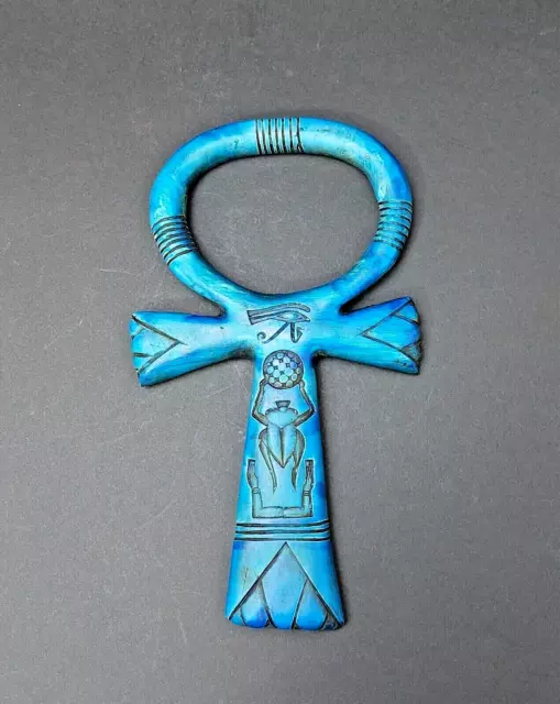 Ancient Egyptian Unique Ankh Key of Life Scarab and Horus Eye Protection Symbol