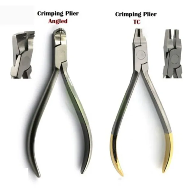 Orthodontic Hook Crimping Plier Straight & Curved Arch Holding Hook Crimpable