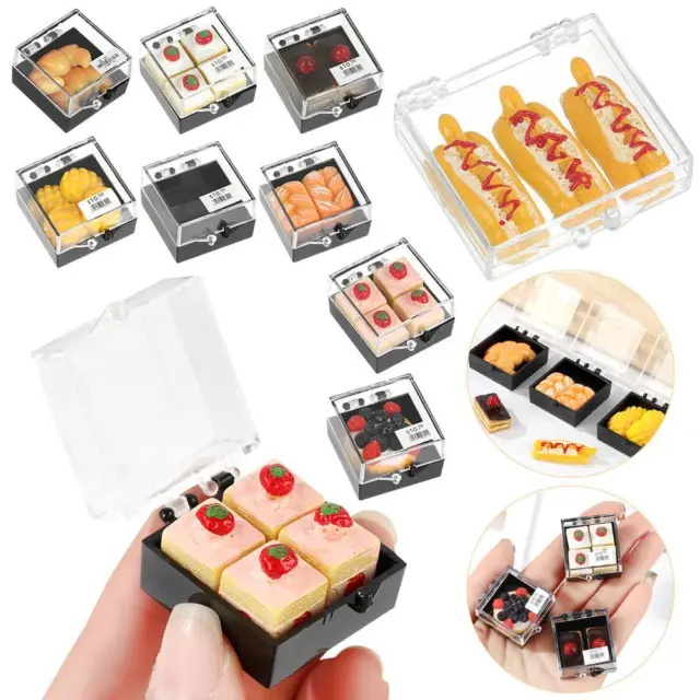 Toy Doll Accessories Dollhouse Cake Simulation Food Miniature Boxed Bread