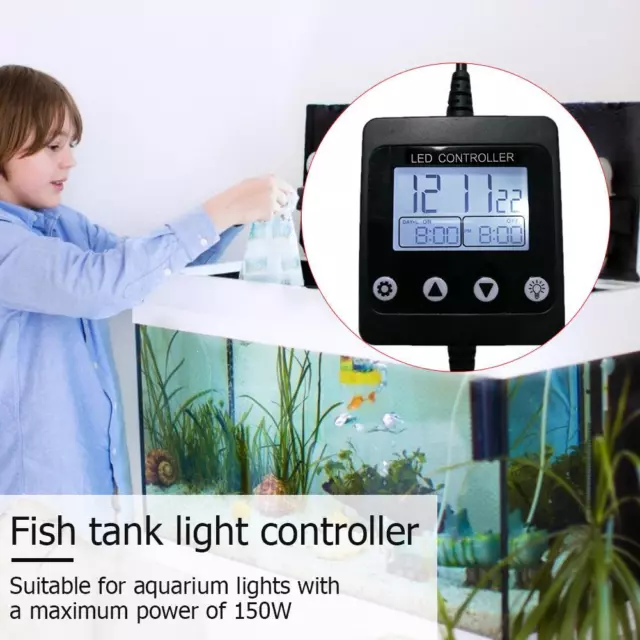 fr Intelligent Modulator Fish Tank Lamp LCD Display Controller Modulator LED Lig