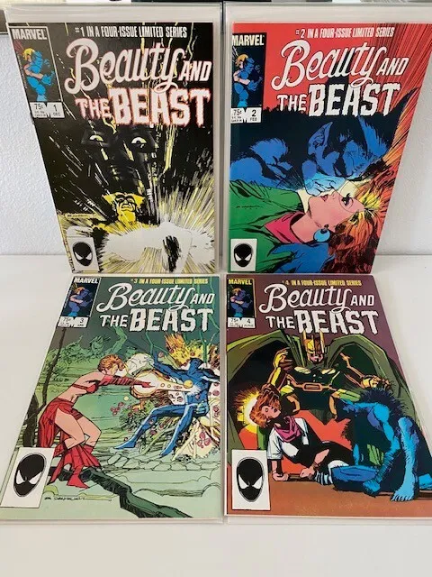 Beauty And The Beast #1-4 Complete Set Vf/Nm (Marvel 1984) *Xmen Dazzler*