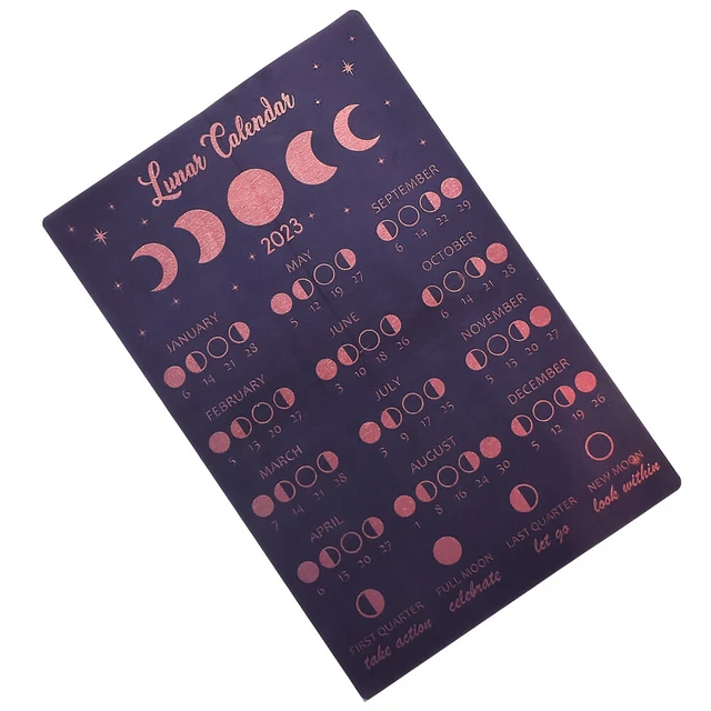 HANGING 2024 CALENDAR Full Year Moon Phase Wall Calendar Decorative