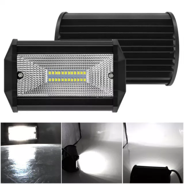 2x LED Arbeitsscheinwerfer KFZ 12V 24V Auto Flutlicht Traktor Scheinwerfer 60W