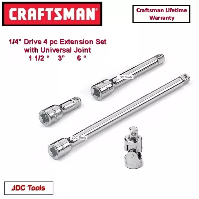 CRAFTSMAN 1/4" Extension 4 pc Accessory Drive Tool Set