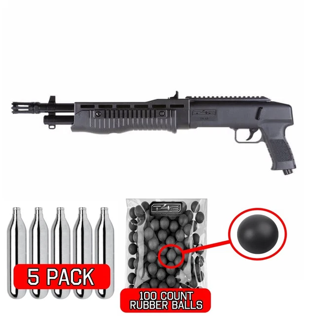 UMAREX HDB .68 Cal Paintball Gun, CO2 Shotgun, 100 Rubber RDs & 5 CO2