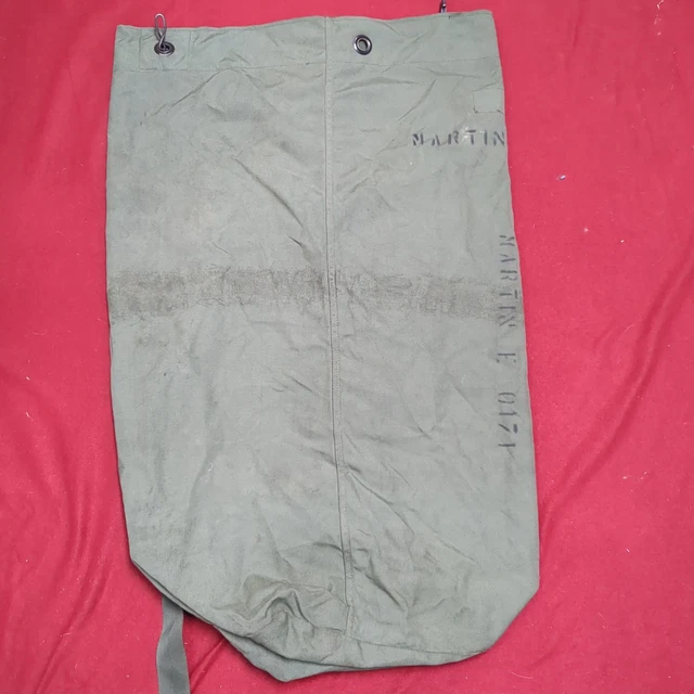 US Military Issue Locking Top Load Nylon Carrying Seabag w Straps Duffle (dfl7)