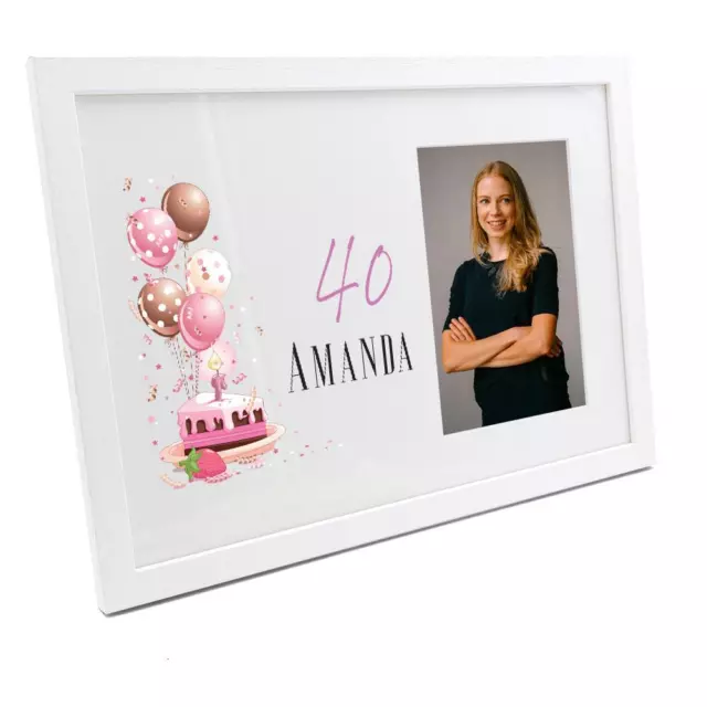Personalised 40th Birthday Gifts For Her Photo Frame WFM-125
