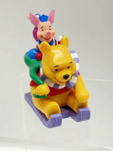 Noma~Disney~Winnie the Pooh & Piglet on Sled~ Christmas Ornament Figurine