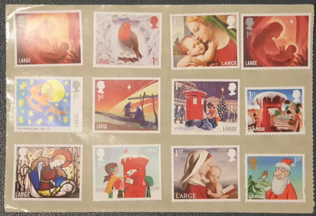 ⭐48 x 1st First Class Large Letter Royal Mail Xmas Unfranked Postage Stamps UK⭐