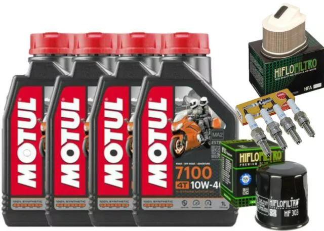 KIT TAGLIANDO KAWASAKI Z750 Z 750 2007 2008 Motul 7100 CANDELE FILTRO OLIO ARIA