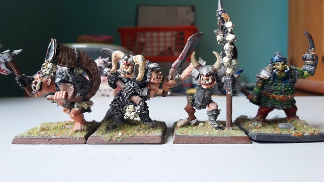 Figurines Warhammer - Chaos Beastmen - Centigor/Commandement/Banner (Assemblées/Peintes)