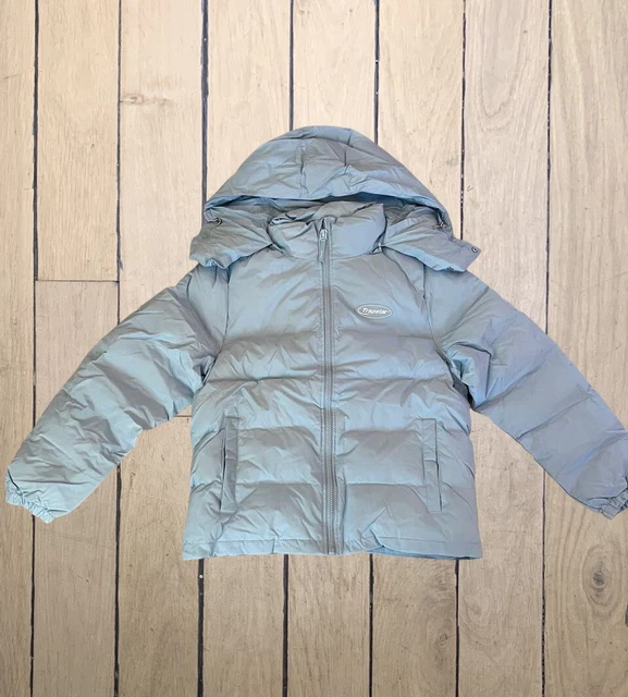 TRAPSTAR HYPERDRIVE ICE Blue Detachable Hooded Puffer Jacket XS BRAND