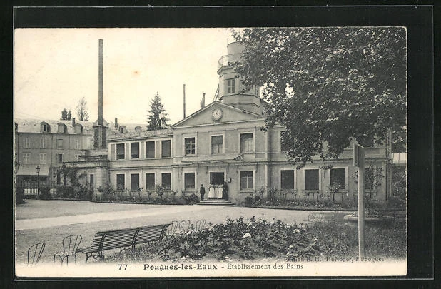 CPA Pougues-les-Eaux, Establishment des Bains