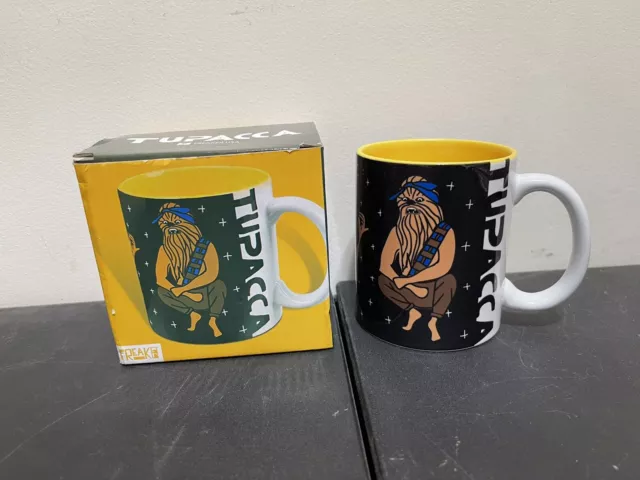 Tupacca Cup Freaker Mug Star Wars Chewbacca & Tupac Rap New Open Box. Yellow ☕️