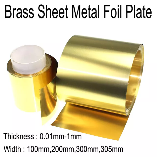 Thin Brass Sheet Roll Metal Foil Shim Plate Flexible Brass Coil Thick 0.01mm-1mm