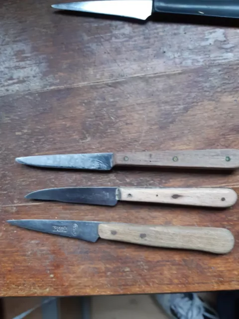 3 Anciens Couteaux De Grand Mere Superbe Usure