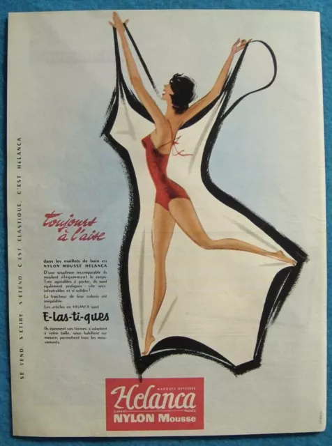 Publicité Papier - Lingerie HELANCA de 1957