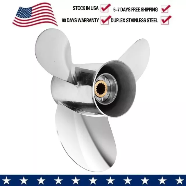 13 1/2x 15 Outboard Propeller for Yamaha Engines 60-115 HP NO.6E5-45947-00-EL