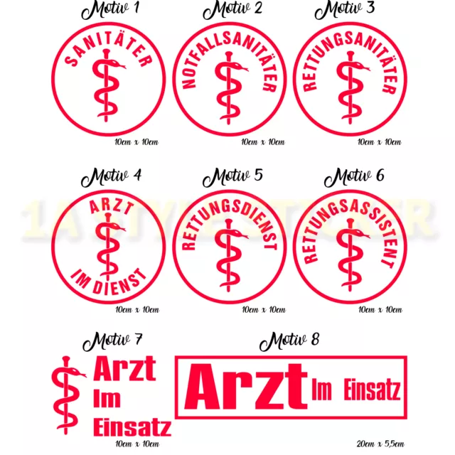 Aufkleber Dr. Sticker Arzt Aufkleber Rettungsdienst Sanitäter Krankenwagen pickl