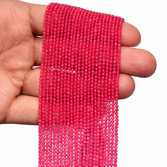 Naturel AAA Rose Jade Gemme Rondelle Facettes 2mm-3mm Perles 13 " 1 Brin