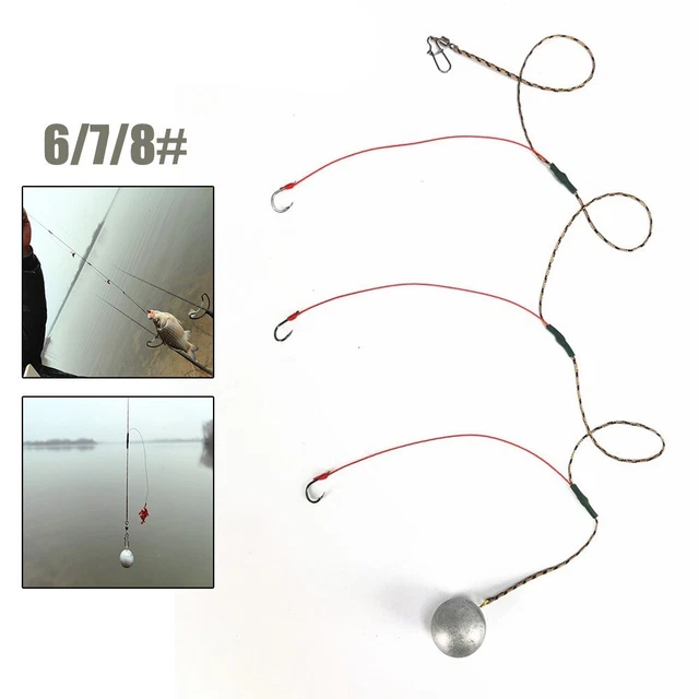 Set 9 Galleggianti Da Pesca Con Piombo E Ami | Per Acqua Dolce E Mare | Modelli 5#,7#,9# - Foto 3
